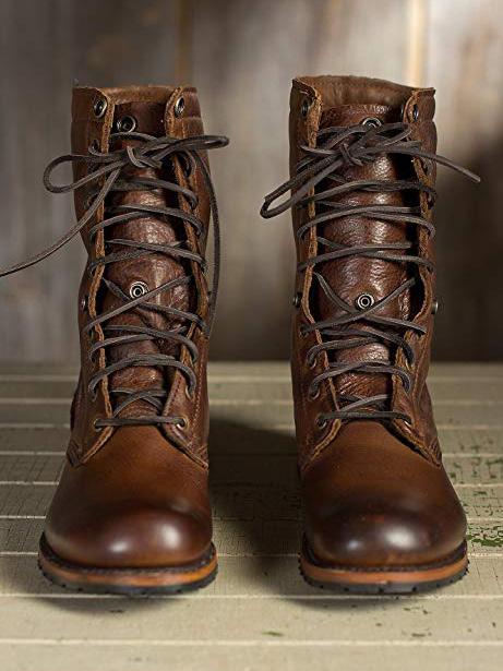 Fashion Ankle Martin Low-heel Boots Shoes