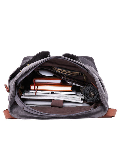 multi-purpose canvas computer bag travel backpack usb interface Retro backpack