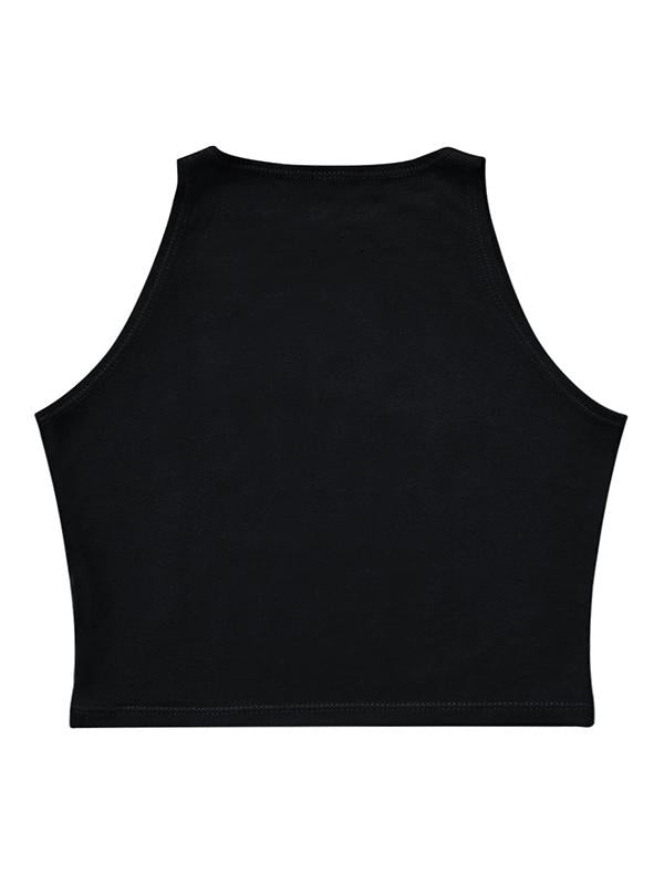 Printed Sleeveless Short Vest Top