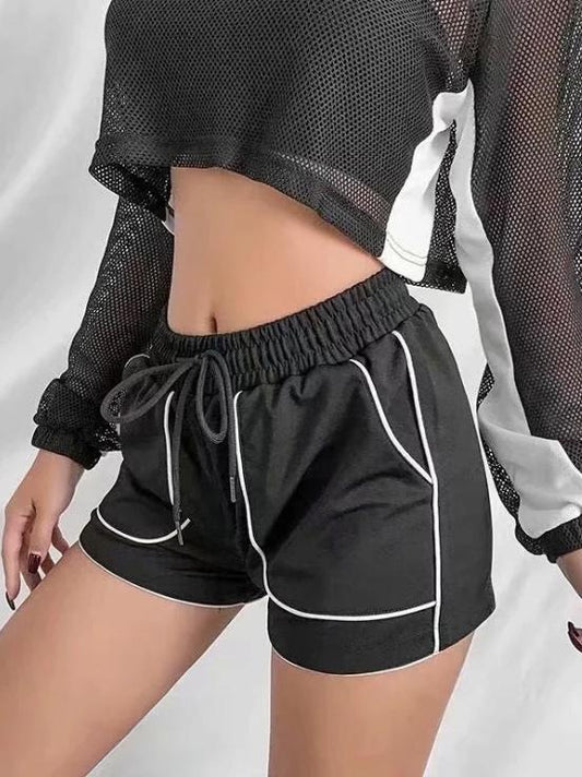 Drawstring Contrast Sport Shorts
