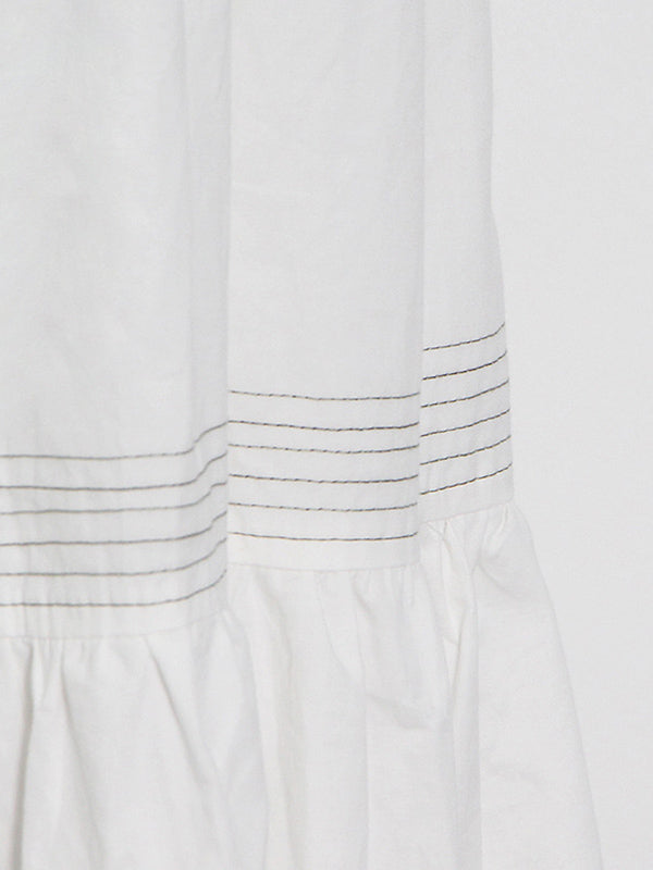 Original Lapel Split-Joint Buttoned Bishop Sleeve Maxi Dress