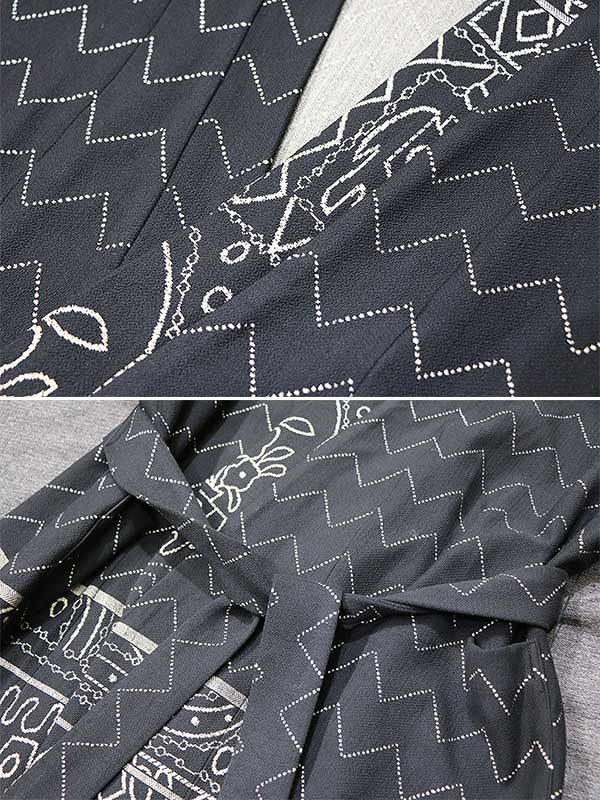 Artistic Retro Loose National Printed Tied Lapel Collar Raglan Sleeves Outwear