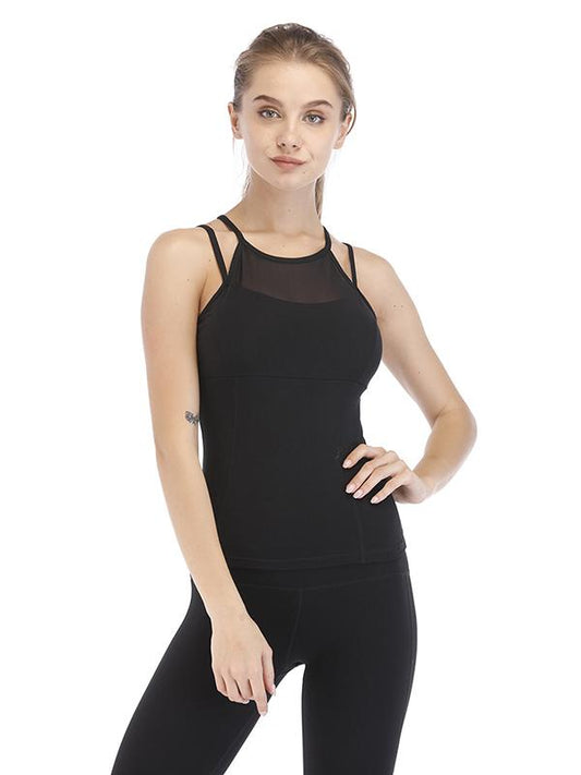 Padded Back Cross Yoga Tanks