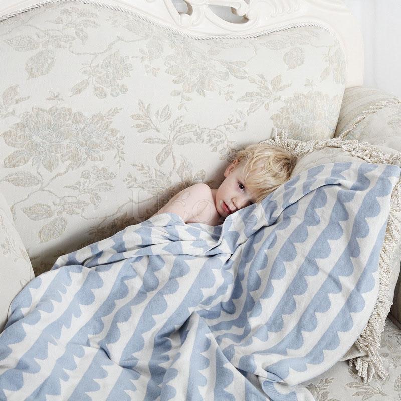 Baby Printed Crochet Knit Blankets