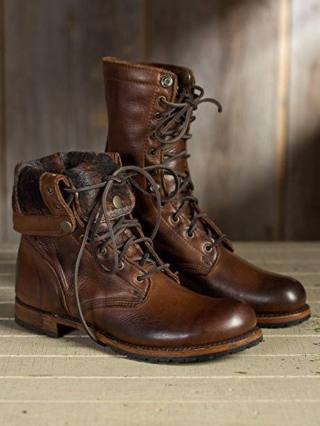 Fashion Ankle Martin Low-heel Boots Shoes