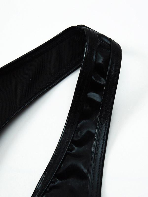 Solid Color Light Skin Vest Split Bikini Swimsuit