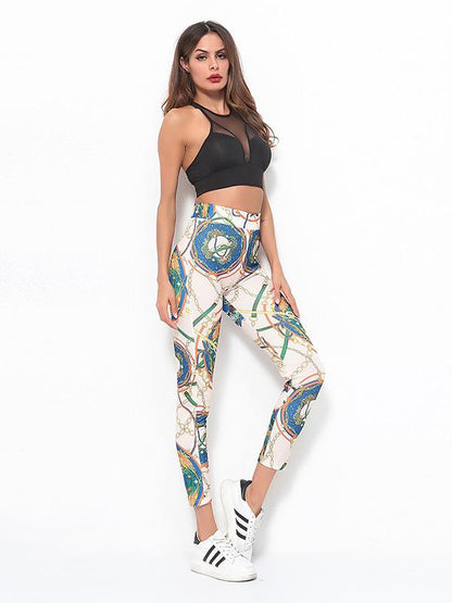 Printed Sports High Waisted Leggings