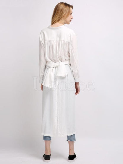 Fashion Long Sleeves Solid 2 Colors Blouses&shirts Tops