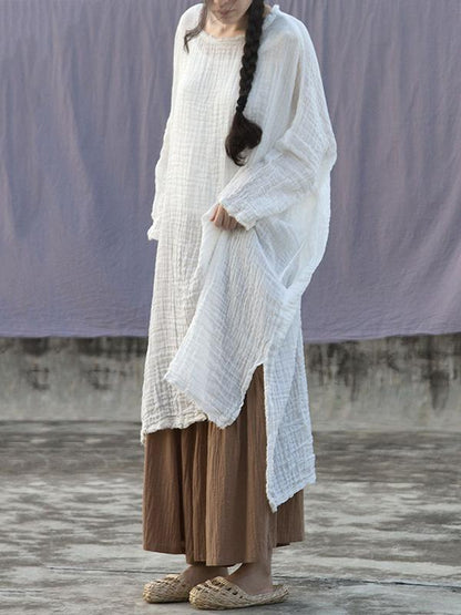 Ramie Cotton Elastic Loose Wide-leg Pants