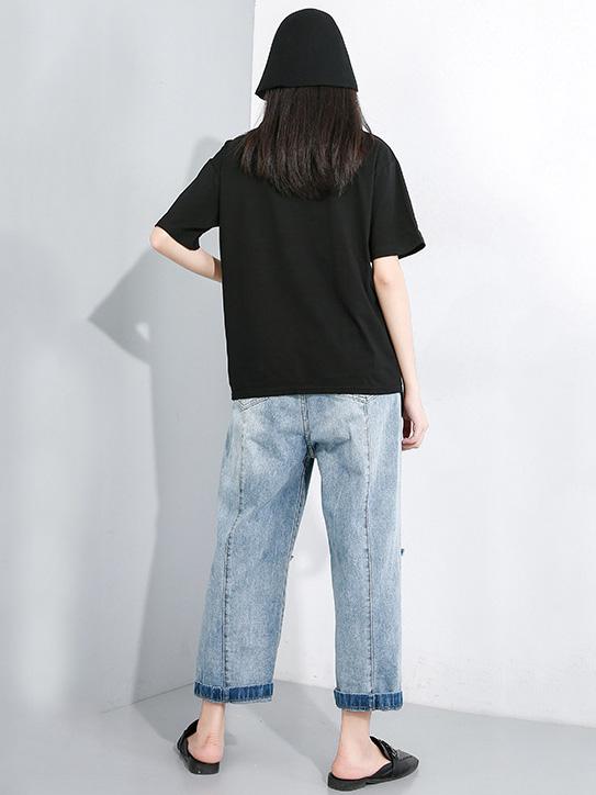 Asymmetric Split-front T-Shirt