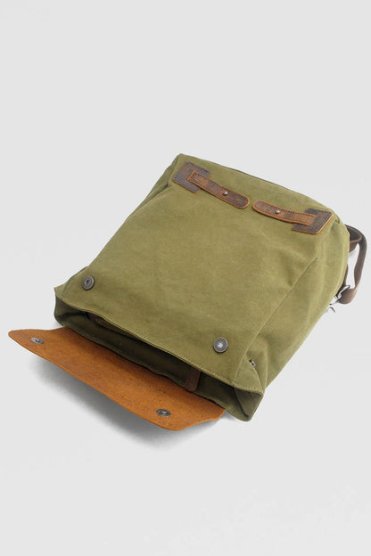 Retro Backpack Leather Portable canvas bag