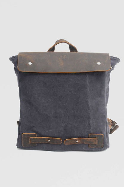 Retro Backpack Leather Portable canvas bag