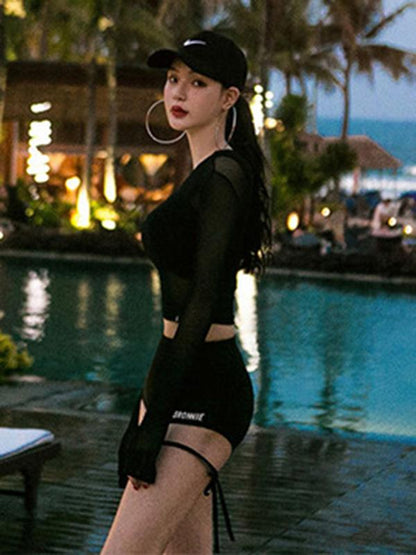 Black High Waisted Bikini Swimsuit