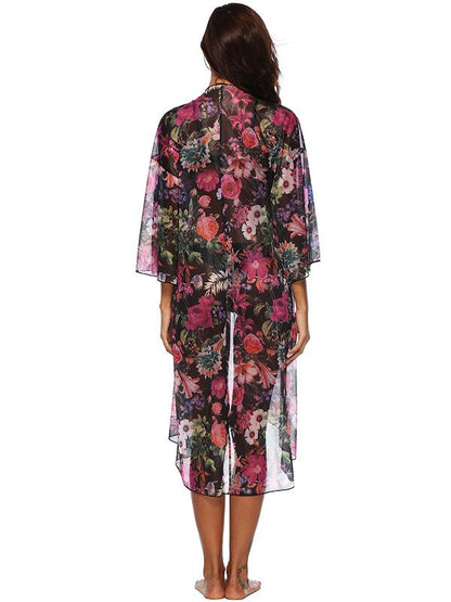 Fashion Flared Sleeves Cover-Up