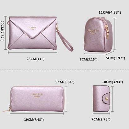 5 PCS Women Bright Color Leisure PU Leather Bag
