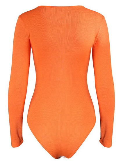 Long Sleeve Letter Printed Bodysuits
