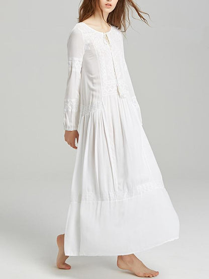 National Bohemia Long Sleeves Maxi Dress