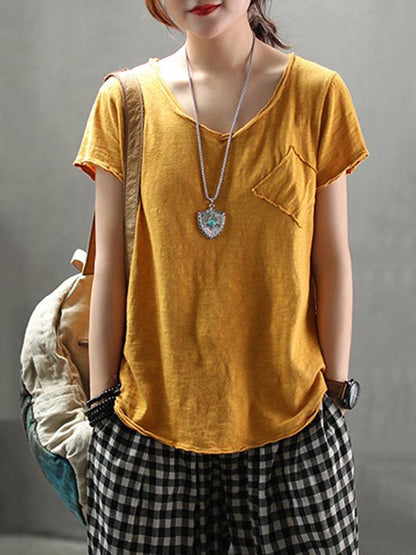 Simple Pure Color T-shirt