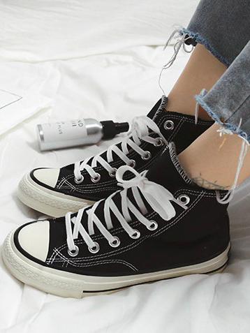 High Top Solid Canvas Sneaker Shoes