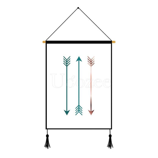 Bow & Arrow Geometric Printed Wall Hanging Decoration