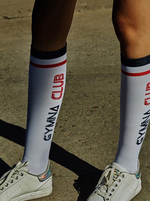 Letter Color Block Athletic Socks