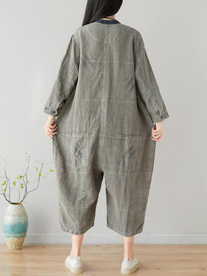 Cotton Linen Oversize Jumpsuit
