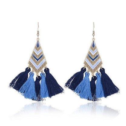 5 Color Diamond earrings tassel earrings
