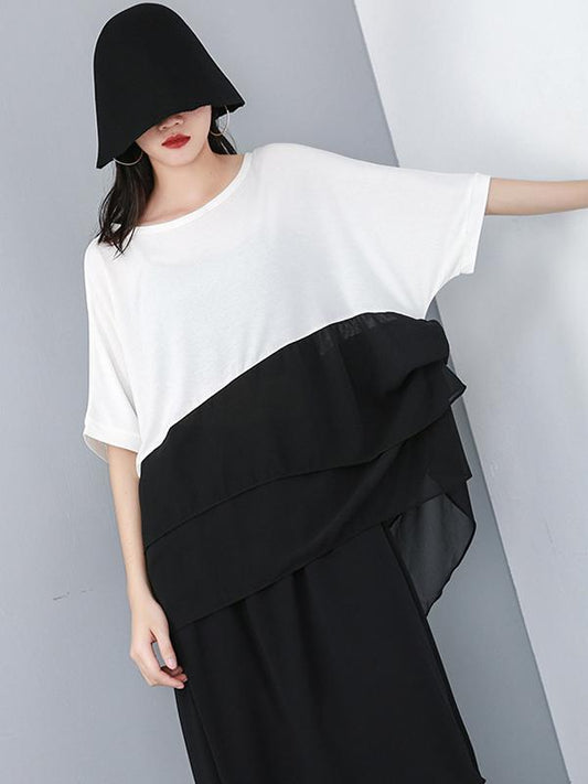 Loose Irregular Chiffon T-shirt