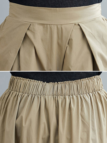 Casual Solid Color Elasticity Waist Wide Leg Shorts
