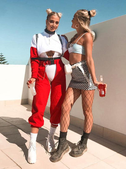 Casual Wide Leg Split Athletic Pant