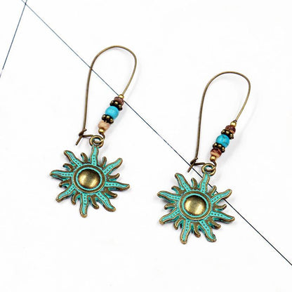 Personality long creative retro alloy Bohemia earrings
