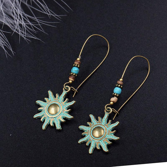 Personality long creative retro alloy Bohemia earrings