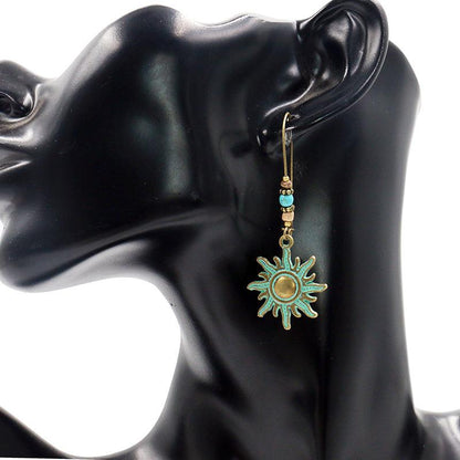 Personality long creative retro alloy Bohemia earrings