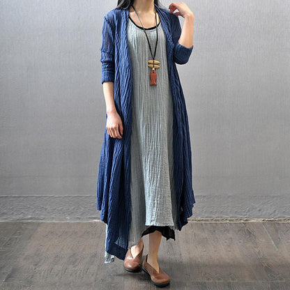 Casual Summer Women Wrinkled Sleeveless Dress