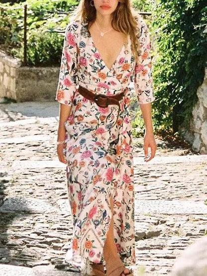 Bohemia Floral Split-side Maxi Dress