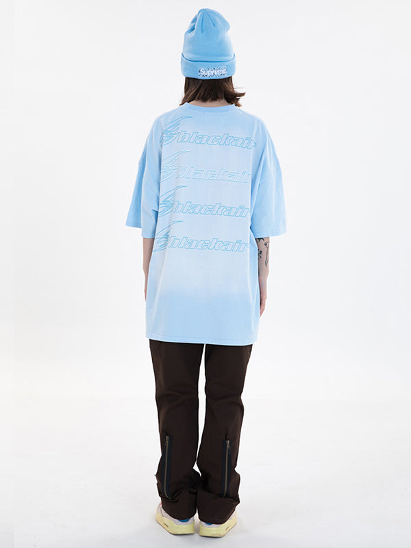 Vintage Round-Neck Bear Print Loose T-Shirts Tops