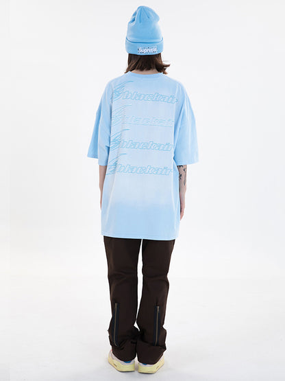 Vintage Round-Neck Bear Print Loose T-Shirts Tops