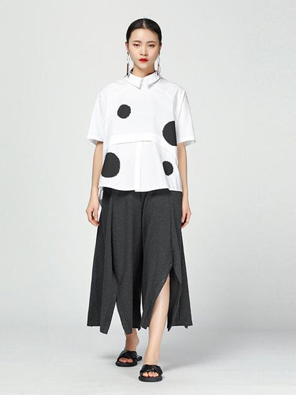 Loose Split-side Wide Leg Pants