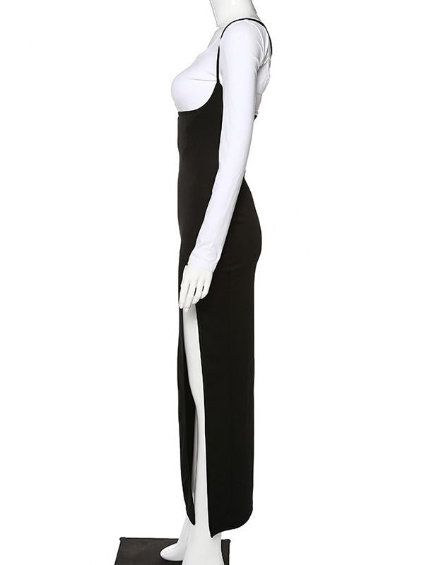 Fashion Leisure Split-Side Maxi Dress