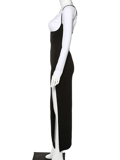 Fashion Leisure Split-Side Maxi Dress