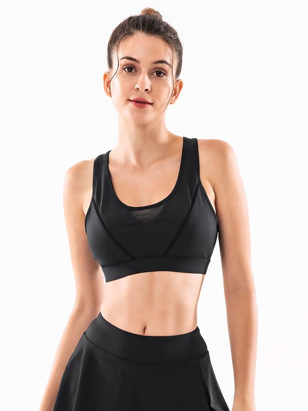 Solid Wrap Backless Quick Dry Sports Bra
