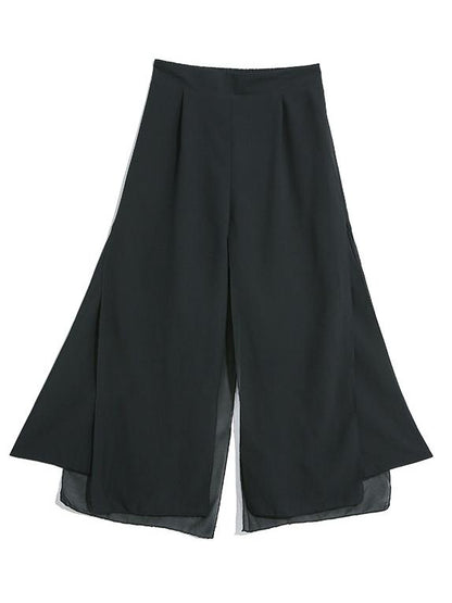 Chiffon False-Two Wide Leg Pants