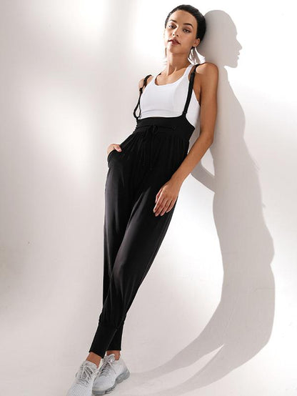 Solid Sports Overall Jumpsuits