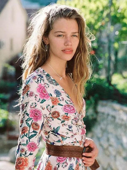Bohemia Floral Split-side Maxi Dress