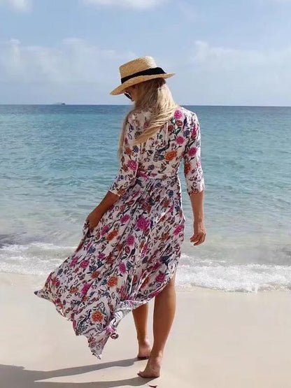 Bohemia Floral Split-side Maxi Dress