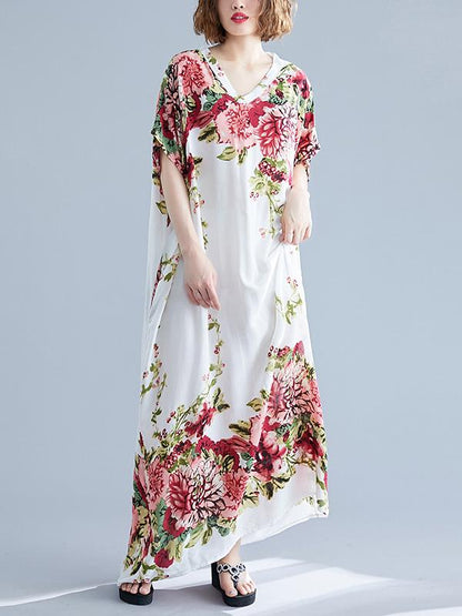 Casual Floral Printed Long Dress