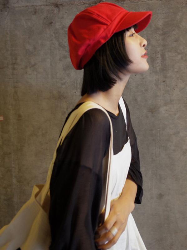 Solid Art Style Octagonal Cap