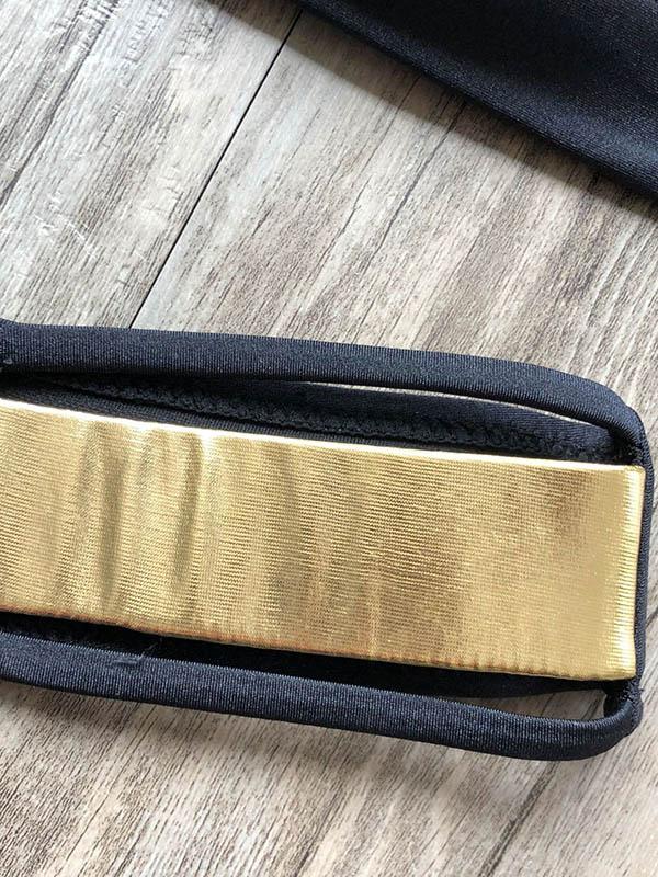 Solid Color Split-Joint Triangles Split Bikini Swimsuit