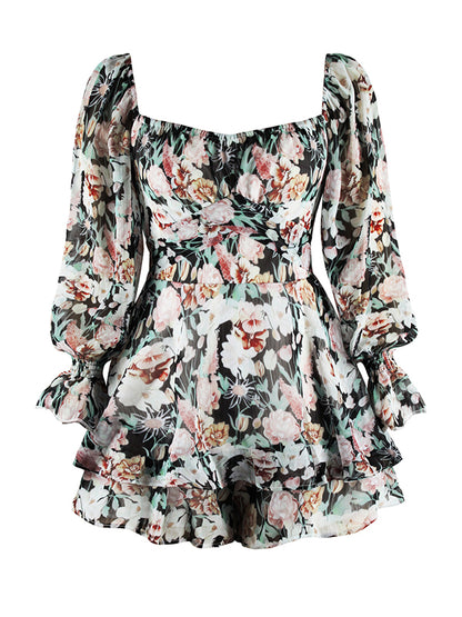 Fashion Multi-Colored Floral Printed Rompers