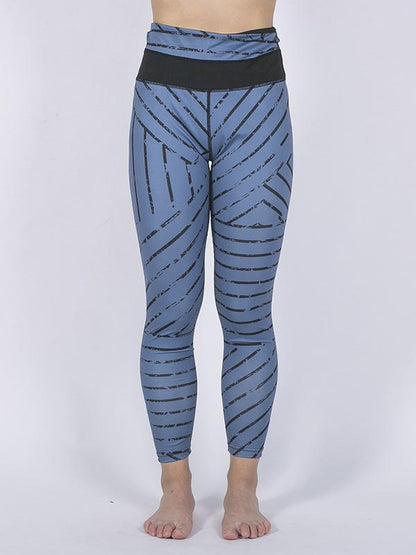Striped Split-joint Fitness Sports Leggings